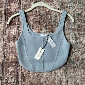 Babaton Daze Grey Sculpt Knit Bustier